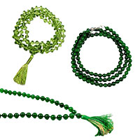 Peridot Jade Onyx Aventurine Necklace Mala